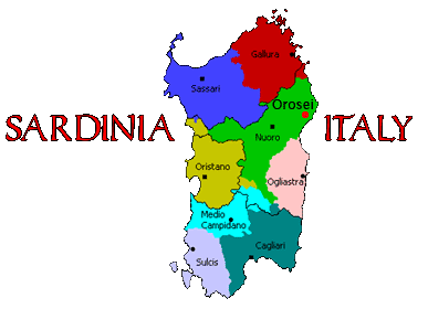Cartina sardegna con le nuove province